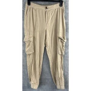 Sanctuary‎ Women's Medium Khaki Cargo Joggers Mid Rise Hiking Cropped Pants